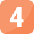 Un grand chiffre 4 blanc centré sur un fond carré orange arrondi.